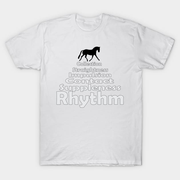 Dressage Training Pyramid T-Shirt by DickinsonDesign